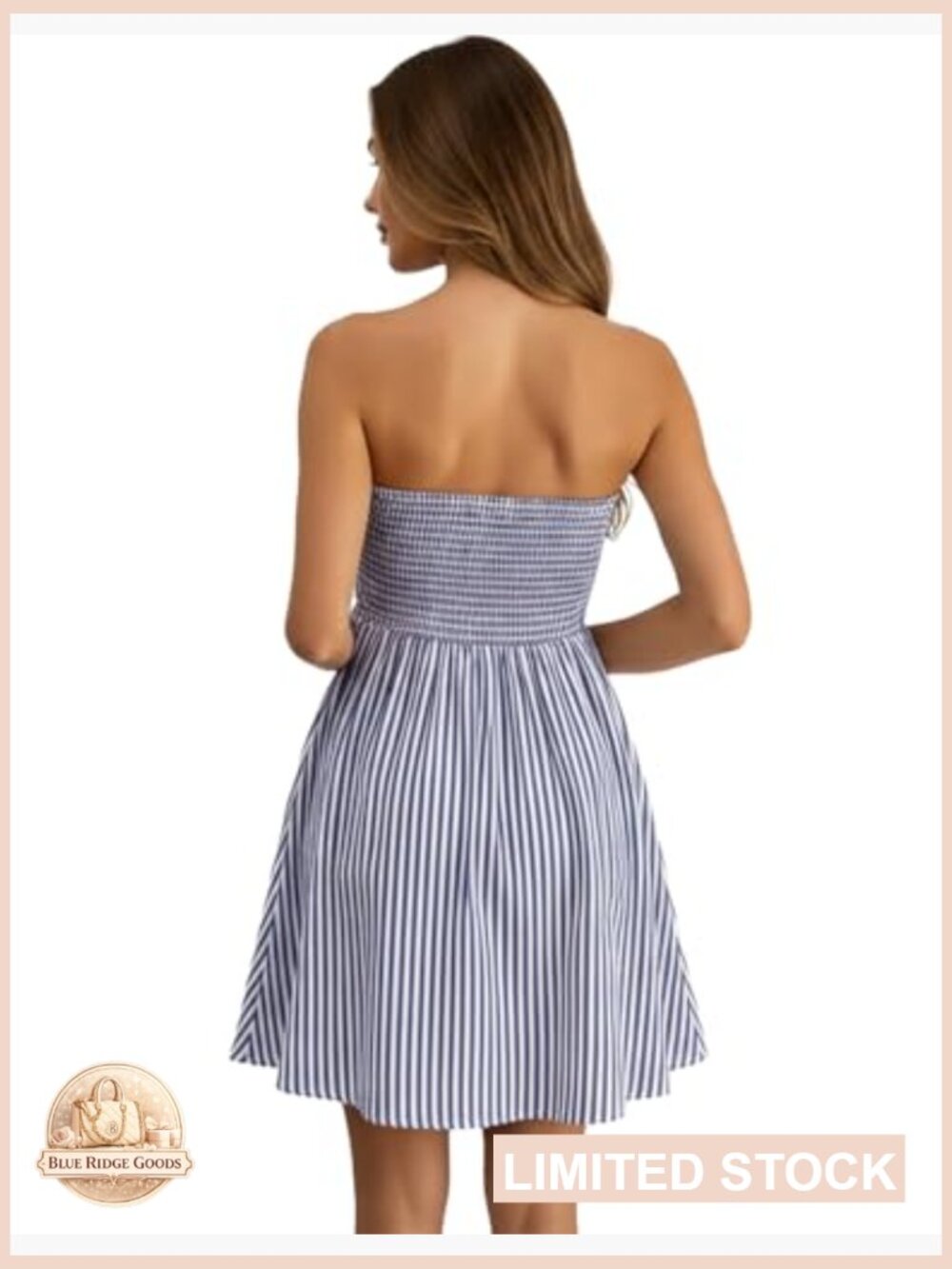 Strapless Tube Top Mini Dress Boho Beach Vacation Sundress 2025 - Picture 4 of 7